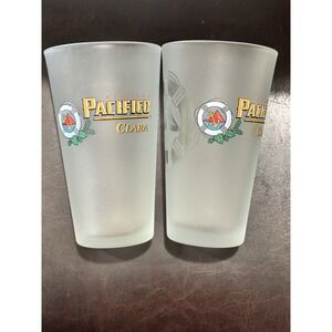 2 Pacifico Clara Cerveza FROSTED Pint Beer Glasses Mexican Anchor Nautical #B